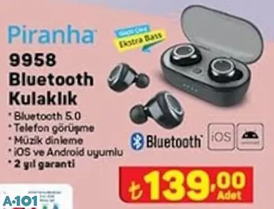 PİRANHA BLUETOOTH KULAKLIK